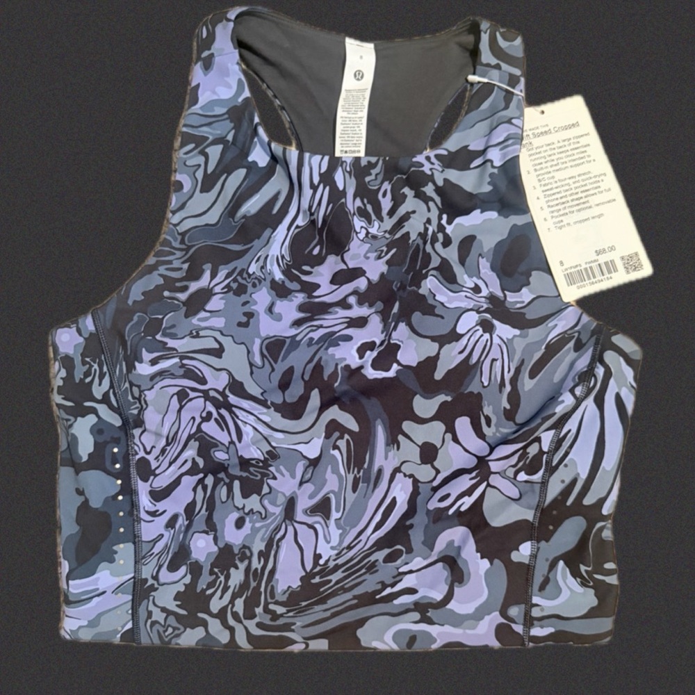 Lululemon- NWT Swift Speed Cropped Tank Top B/C Cup